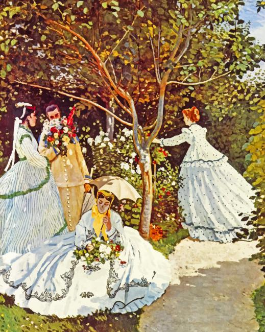 Women In The Garden Monet Paint by numbers