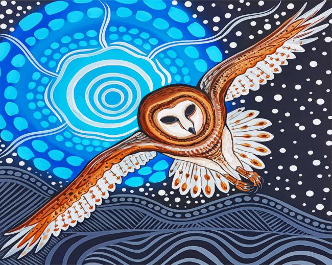 Aboriginal Owl Paint by numbers