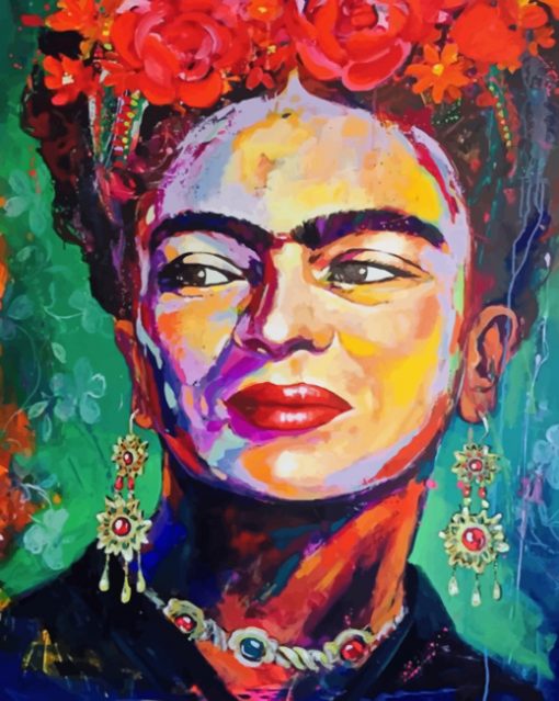 Abstract Frida Kahlo paint by numbers