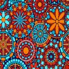 Aesthetic Orange And Blue Mandala Paint by numbers