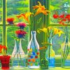 Aesthetic Flowers In A Bottle Paint by numbers