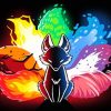 colorful fox paint by numbers