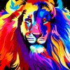 Aesthetic Rainbow Lion Paint by numbers