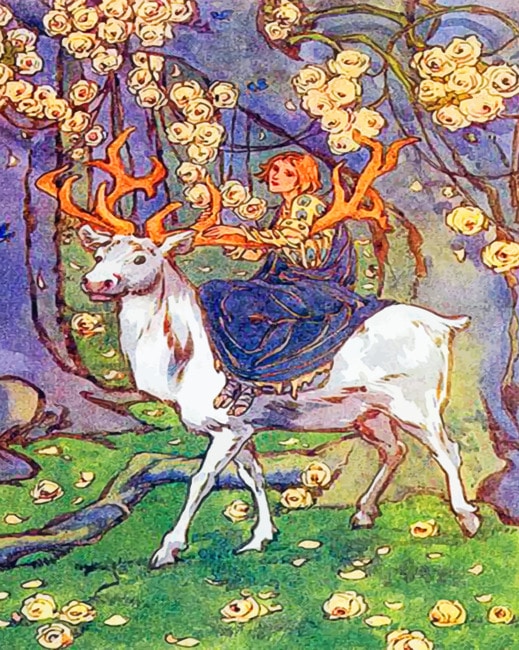 Aesthetic White Stag paint by numbers