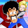 Android 18 And Mr Satan paint by numbers