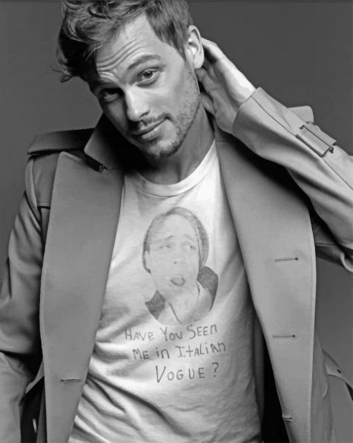 Black And White Matthew Gray Gubler Paint by numbers