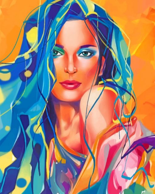 Colorful Woman paint by numbers