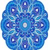 Blue Mandala Paint by numbers