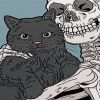 Cat And Skeleton Piant by numbers