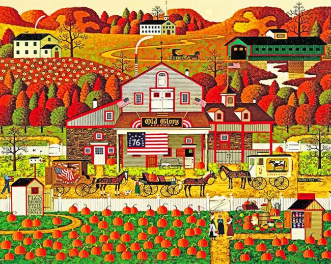 Charles Wysocki Old Gloory Farms Paint by numbers