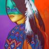 Colorful Native American Paint by numbers