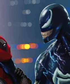 Deadpool And Venom paint by numbers