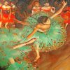Degas Dancers Backstage Green Ballerinas Paint by numbers