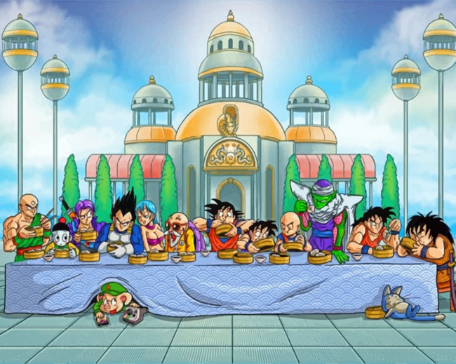 Dragon Ball The Last Supper - Paint By Numbers - NumPaint - Paint by numbers