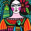 Folk Art Woman Paint by numbers