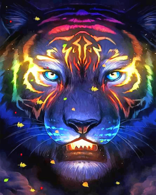 Galaxy Tiger Paint by number