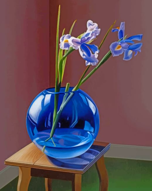 Globe Vase With Iris Paint by numbers