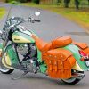Green Chief Motorcycle Paint by numbers