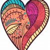 Heart Mandala Art Paint by numbers