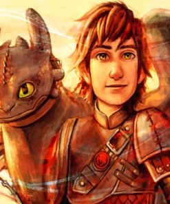 Hiccup And Toothless Paint by numbers