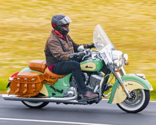 Indian Chief Motorcycle Paint by numbers
