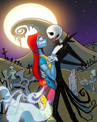 Jack Skellington And Sally Paint by numbers