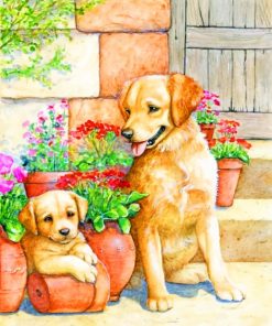 Labrador Retriever Dogs Paint by numbers