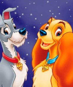 Lady And The Tramp Paint by numbers