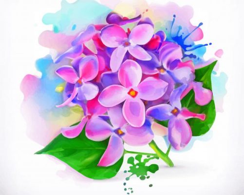 Lilac Flowers paint by numbers
