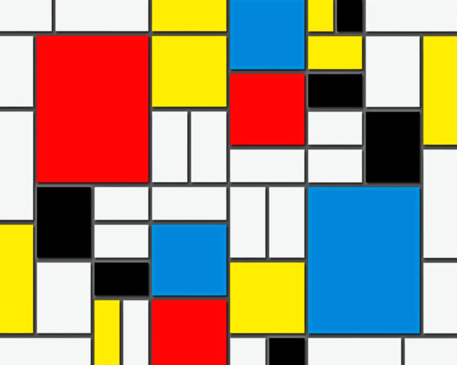 Mondrian Pattern - Paint By Numbers - Num Paint Kit