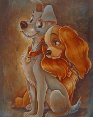 Lady And The Tramp Animation Paint by numbers