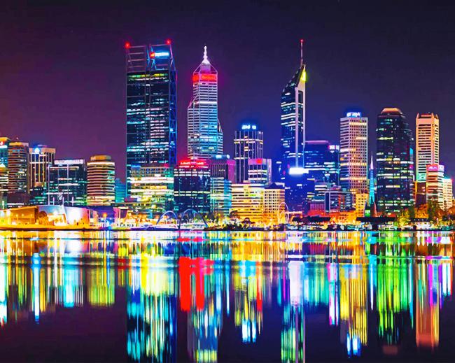 Perth City Skylines Paint by numbers