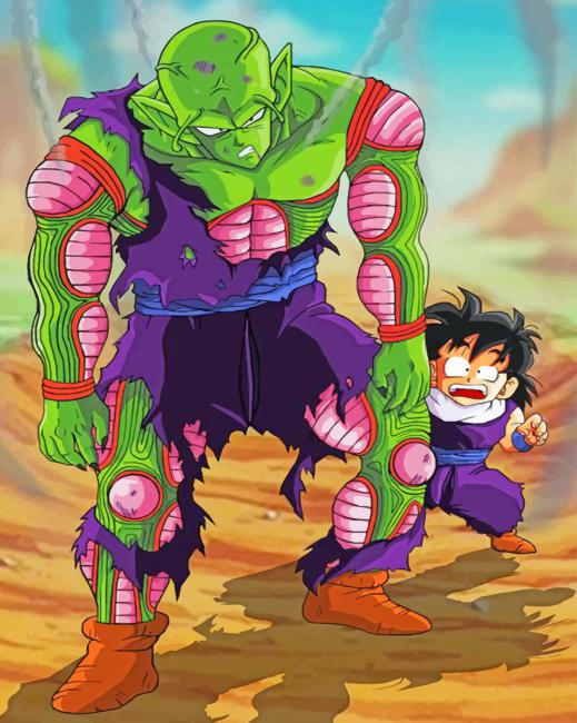 Piccolo And Goku - Paint By Numbers - Num Paint Kit