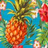 Pineapple And Flowers Paint by numbers