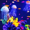 Powerfull Jellyfish paint by numbers