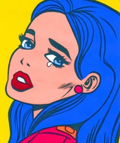Sad Girl Pop Art Paint by Numbers