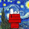 Snoopy Starry Night Paint by numbers