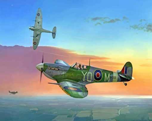 Spitfire Illustration Paint by numbers