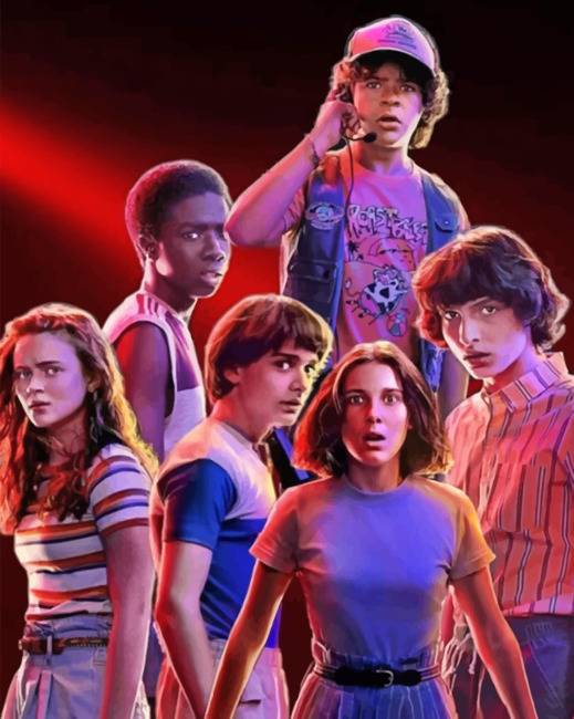 Stranger Things Illustration Paint By Numbers Num Paint Kit