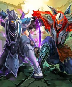 Zed And Shen League Of Legends Paint by numbers
