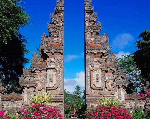 Bali Handara Gate Paint by numbers
