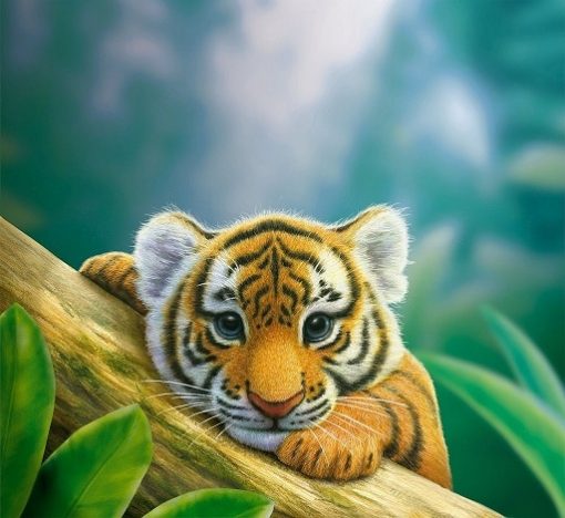 Budding Tiger paint by numbers
