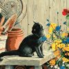 Black Cat On Table Paint by numbers