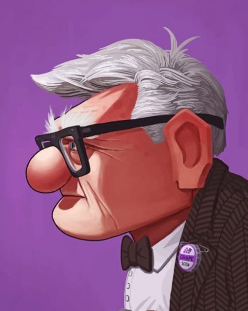 Carl Fredricksen Up Movie Paint by numbers