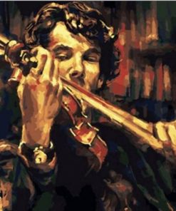 Sherlock Holmes Playing Violin paint by numbers