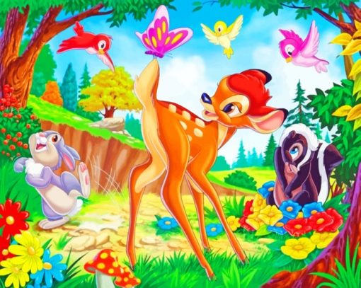 Disney Bambi And Her Friends Paint by number