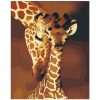 Mother Giraffe And Calf paint by numbers