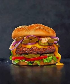 Tasty Hamburger Paint by numbers