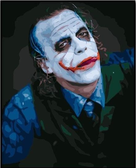 Heath Ledger Joker paint by numbers