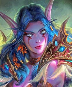 Night Elf World Of Warcraft paint by numbers